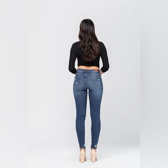 Judy Blue Denim Patch Jean #8864 - Picture 6 of 16